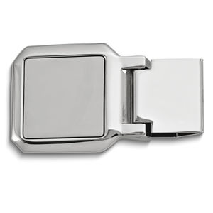 Gentleman's Gifts Silver-tone Hinged Engravable Square Men's Gifts Money Clip
